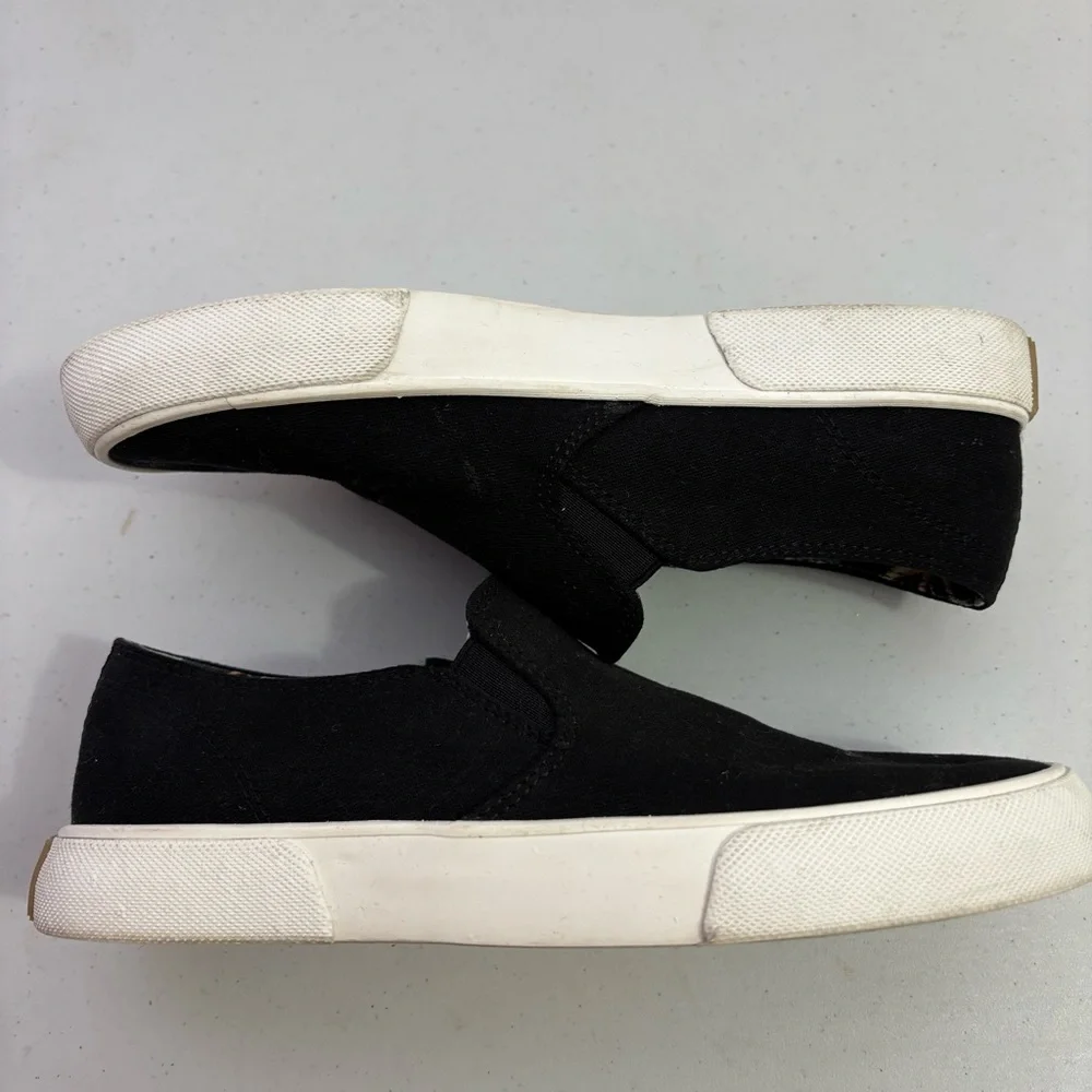 VIonic Black Canvas Slip-On Sneakers - Picture 6 of 6